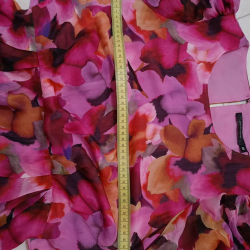 Portmans Floral Cocktail Dress, Pink and Purple, Size M
