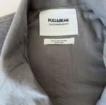 Pull & Bear cropped jacket, grey linen look, 100% cotton