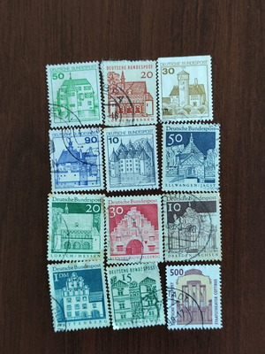 German stamps pack of 12 pieces