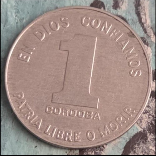 1 Cordoba coin 1984 Nicaragua, Augusto C. Sandino