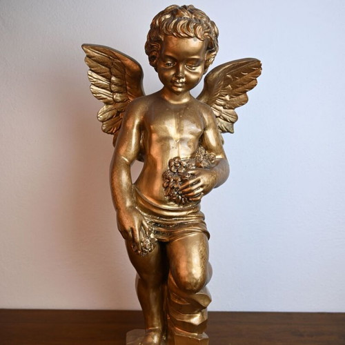 Unique statue in gold color 55 cm used