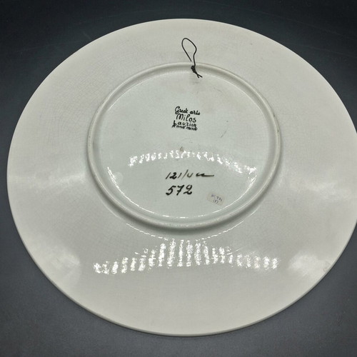 Vintage Greek Arts Milos Ceramic Plate Athena and Apollo