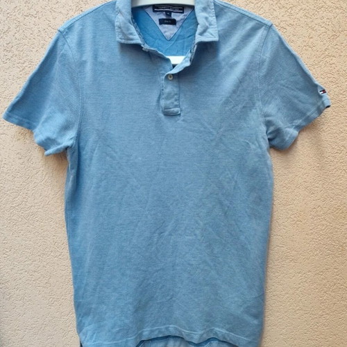 Tommy Hilfiger polo shirt like new, blue and white, size S