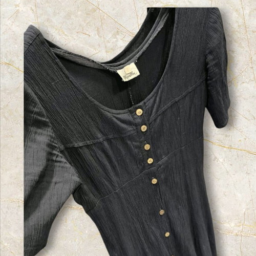 Vintage black dress 100% viscose used, size S-M