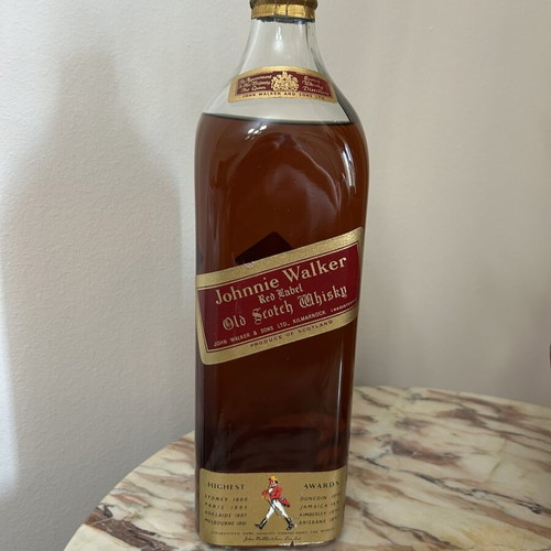 Johnnie Walker Red Label Old Scotch Whisky vintage sealed bottle
