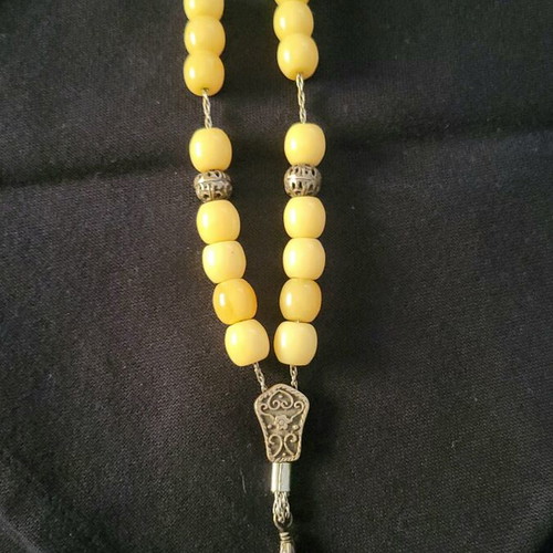 Komboloi from royal amber and 925 silver like new