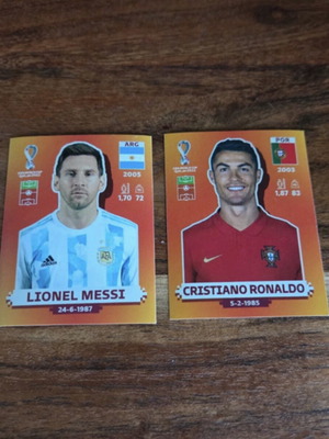 Messi & Ronaldo Panini WC 2022 stickers