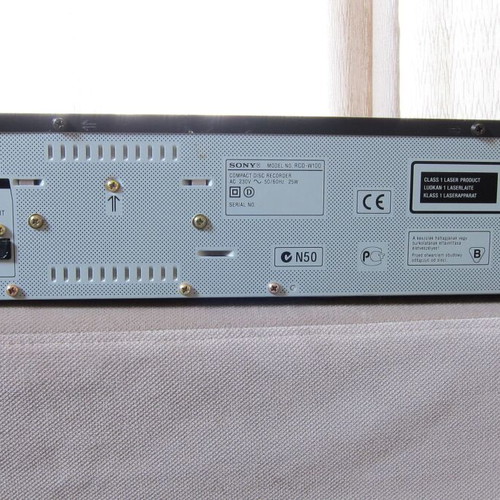 Sony RCD-W100 CD player recorder with RCA and Toslink optical