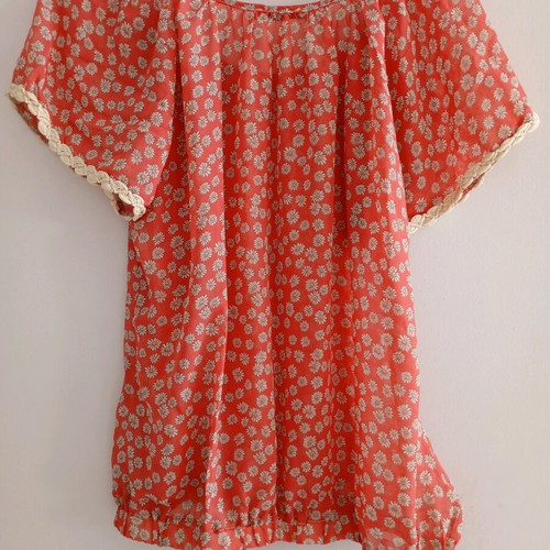 Floral transparent blouse like new, multicolored