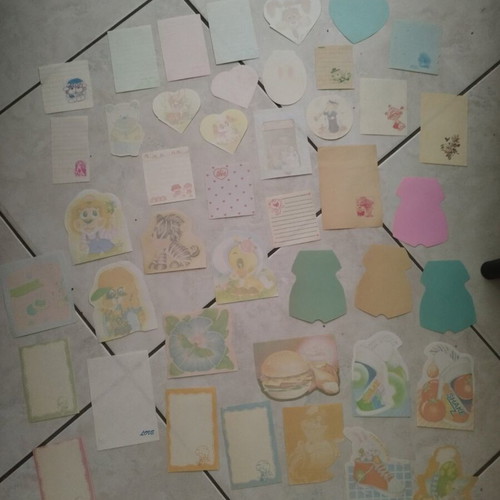 Used collection of stationery papers