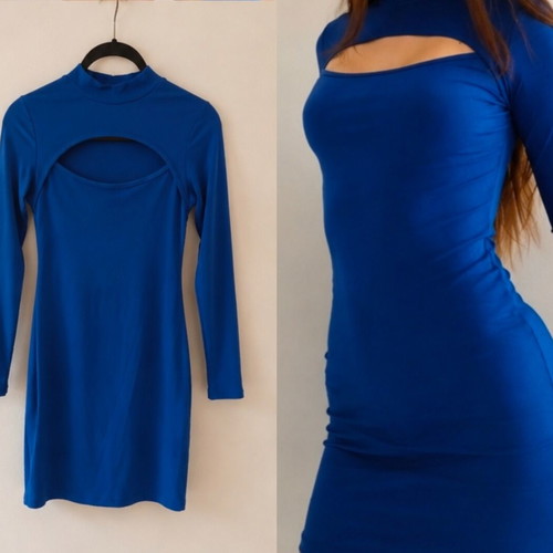 Royal Blue Cut-Out Mini Dress, size S