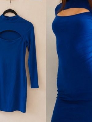 Royal Blue Cut-Out Mini Dress, size S