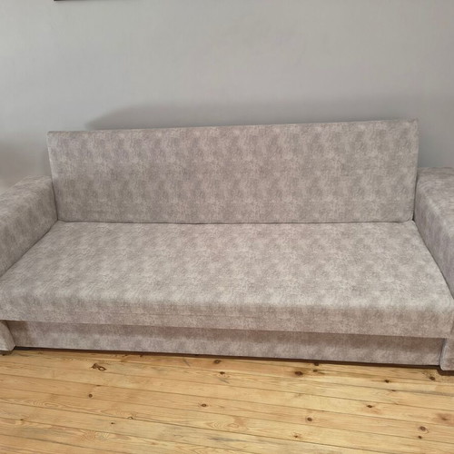 Three-seater sofa bed with storage, lightly used