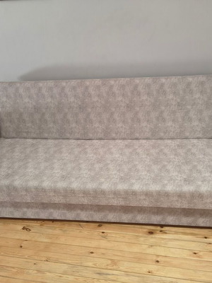 Three-seater sofa bed with storage, lightly used