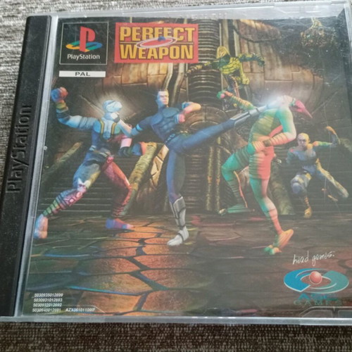 Perfect Weapon PS1 game, action fighting, complete in box