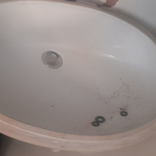 Bathroom furniture complete with sink and marble, used, Italian white lacquer