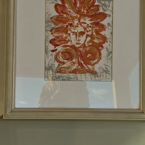 Watercolor by Vaggelis Gravani "Akrokeramo" like new