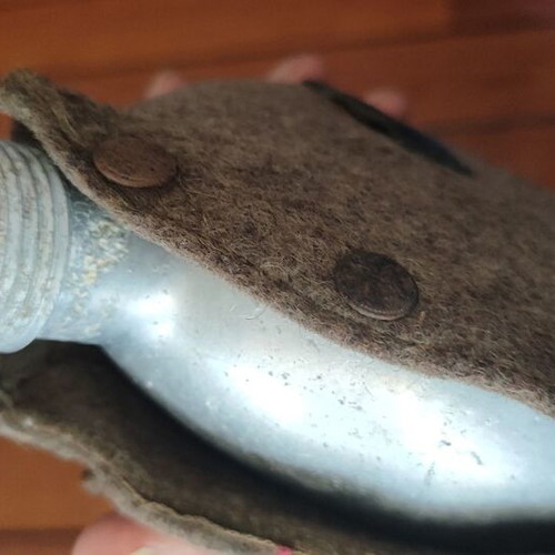 German aluminum canteen used, World War II
