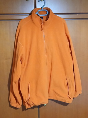 Men's fleece jacket with zipper orange Sol's like new, 3XL