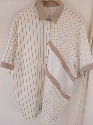 Vintage mix&match oversized shirt like new, striped and polka dot