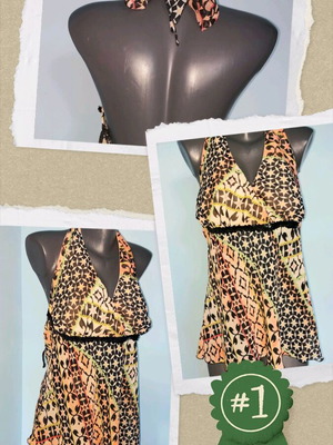 Ice Vanilla tunic with bustier like new, women's, airy, sizes 2XL-3XL