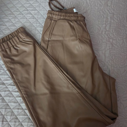 Γυναικείο παντελόνι Pull & Bear μέγεθος S καινούργιο, μπεζ και καφέ