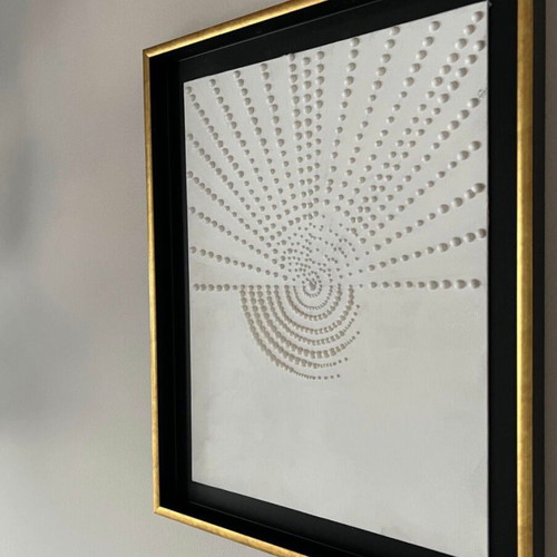Minimalist 3D Geometric Wall Art 30x40 cm new, framed