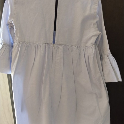 Zara mini dress baby blue S cotton like new with built-in shorts