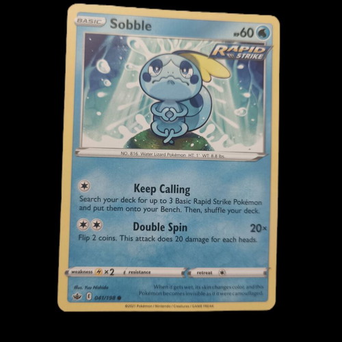 Pokemon trading card collection, 7 cards including Golisopod and Sobble