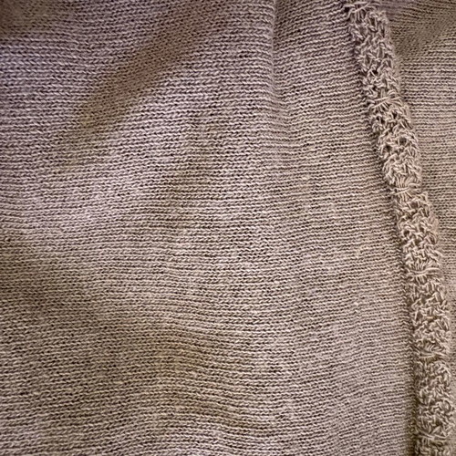 Benetton knitted top with lace details, like new, beige, size M