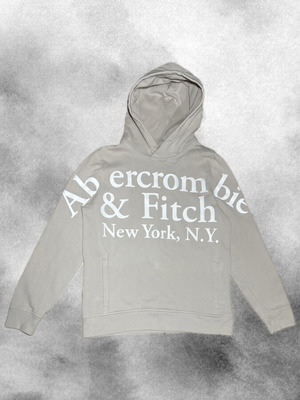 Abercrombie & Fitch Hoodie beige with white logo like new, size M