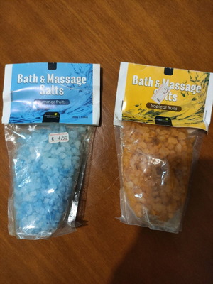 Bath salts like new for massage, set of 2