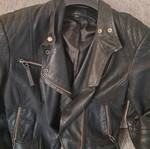 Leather jacket basic 100% leather, like new, size S, black