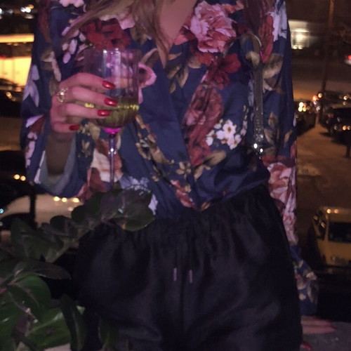 Floral bodysuit blue like new, size S