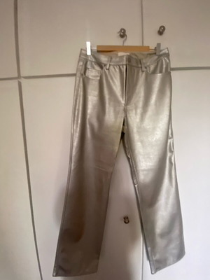 H&M Festive Pants silver XXL like new, straight fit