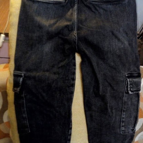 Zara black cargo pants used, kids size 11-12 years