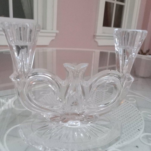 Crystal candlestick like new with minor damage
