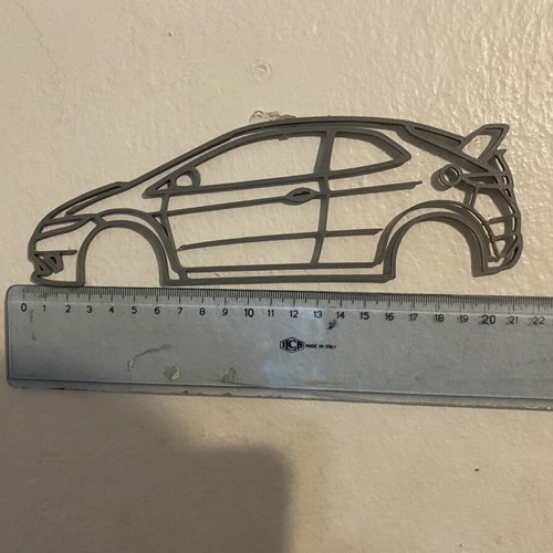 Art Honda Civic FN2 Type R Minimal 3D Printed Wall Decor