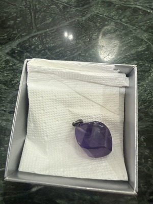 Amethyst pendant with silver bail
