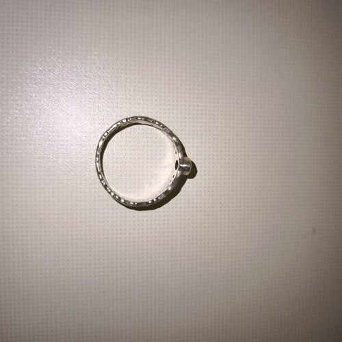 Silver ring with amethyst stone used, men's thumb size