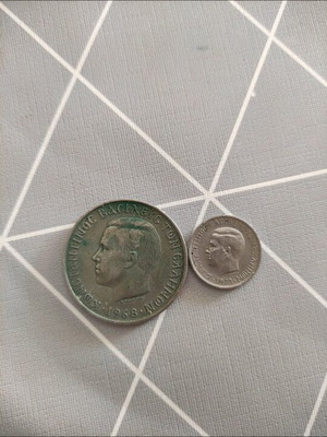 Old Kingdom of Greece coins used, 2 pieces