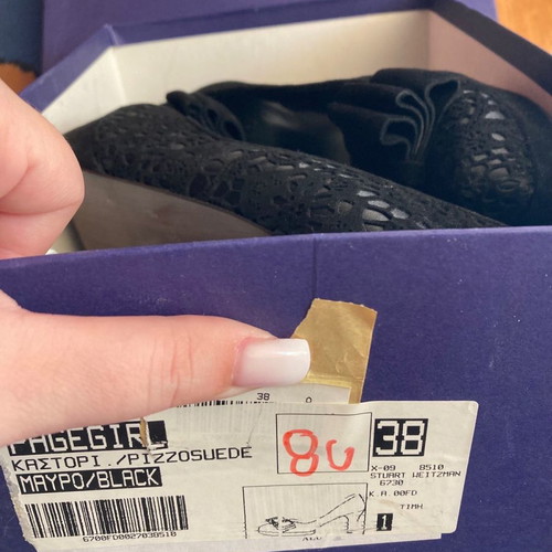 Stuart Weitzman black high suede pumps used size 38