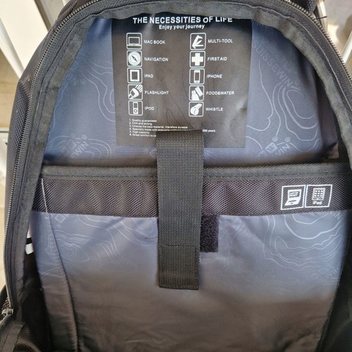 Suissewin travel backpack with laptop compartment used