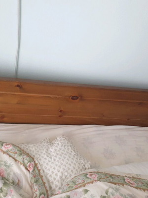 Wooden double bed like new with mattress