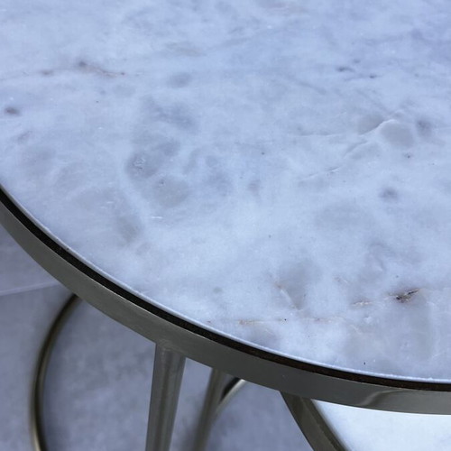 Zara Home marble and gold coffee tables used