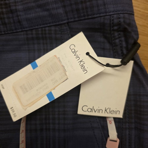 Calvin Klein men's bermuda shorts new, size 36, blue, 100% cotton