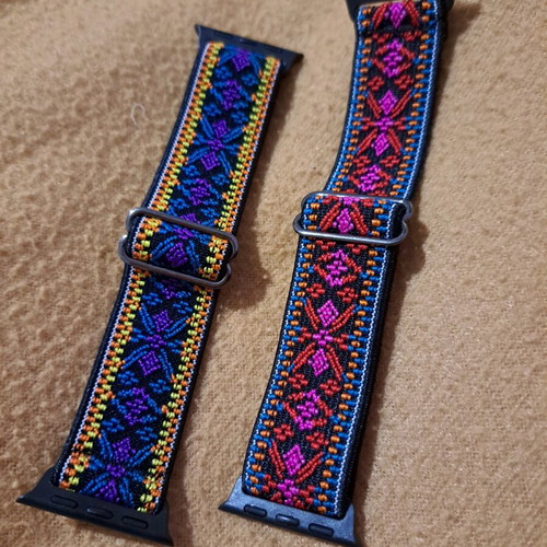 Set of 2 woven straps for Apple Watch 38mm - 41mm with ethnic designs new
