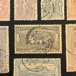 1896 Olympic Games Stamps used, set of nine