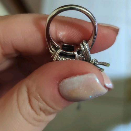 Swarovski ring size 50 used, blue crystal