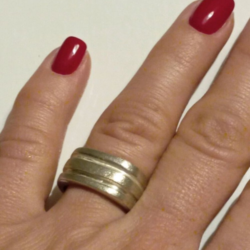 Silver ring 925 new, size 54